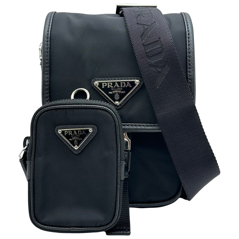極美品！レザー ショルダーバッグ ブラック プラダ PRADA Re Nylon ショルダーバッグ 2VD043 ブラック