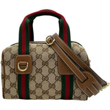 グッチ GUCCI オフィディア2WAYミニボストン 859975 ブラウン ゴールド金具 GGキャンバス/レザー レディース ショルダーバッグ