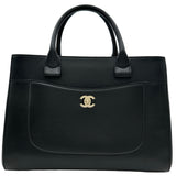 シャネル CHANEL ネオ エグゼクティブ トート A69930 24番台 ブラック ゴールド金具 カーフスキン レディース トートバッグ