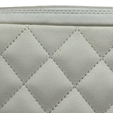 シャネル CHANEL カンボンライン ショルダーバッグ A25178 8番台 ホワイト/ブラック シルバー金具 ラムスキン レディース ショルダーバッグ