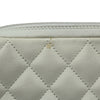 シャネル CHANEL カンボンライン ショルダーバッグ A25178 8番台 ホワイト/ブラック シルバー金具 ラムスキン レディース ショルダーバッグ