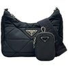 プラダ PRADA トライアングルロゴパデッドショルダー 1BC151 ブラック ナイロン レディース ショルダーバッグ