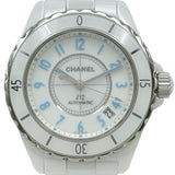 シャネル CHANEL J12 ブルーライト 38MM 世界限定2000本 H3827 ホワイト セラミック/ステンレススチール 自動巻き メンズ 腕時計