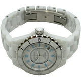 シャネル CHANEL J12 ブルーライト 38MM 世界限定2000本 H3827 ホワイト セラミック/ステンレススチール 自動巻き メンズ 腕時計