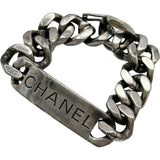 シャネル CHANEL ロゴプレートブレスレット シルバー メタル アクセサリー