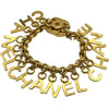 シャネル CHANEL ターンロックロゴブレスレット ゴールド メタル アクセサリー