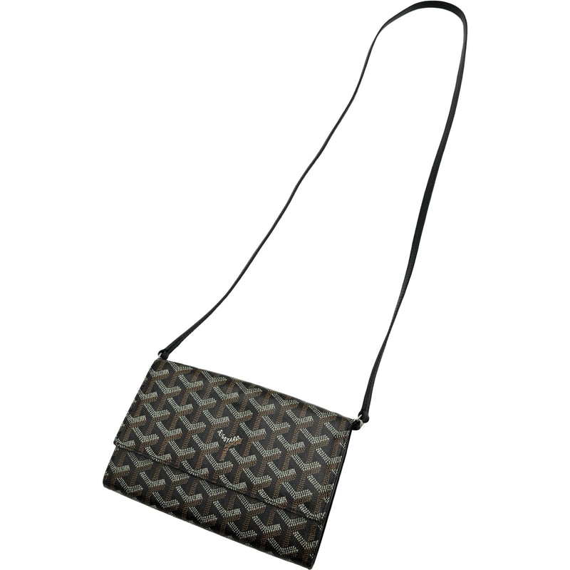 ゴヤール GOYARD ヴァレンヌポーチウォレット ブラック シルバー金具