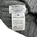 エルメス HERMES セリエボタンカシミヤニットキャップ グレー カシミヤ レディース その他ファッション雑貨