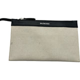 バレンシアガ BALENCIAGA ネイビーカバスS 339933 アイボリー/ブラック キャンバス/レザー レディース トートバッグ
