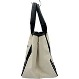 バレンシアガ BALENCIAGA ネイビーカバスS 339933 アイボリー/ブラック キャンバス/レザー レディース トートバッグ