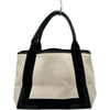 バレンシアガ BALENCIAGA ネイビーカバスS 339933 アイボリー/ブラック キャンバス/レザー レディース トートバッグ