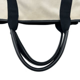 バレンシアガ BALENCIAGA ネイビーカバスS 339933 アイボリー/ブラック キャンバス/レザー レディース トートバッグ