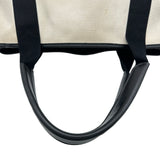 バレンシアガ BALENCIAGA ネイビーカバスS 339933 アイボリー/ブラック キャンバス/レザー レディース トートバッグ