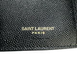 サンローラン SAINT LAURENT モノグラムコンパクトスリーフォールドウォレット 403943 ブラック ゴールド金具 レザー レディース 三つ折り財布