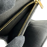 サンローラン SAINT LAURENT モノグラムコンパクトスリーフォールドウォレット 403943 ブラック ゴールド金具 レザー レディース 三つ折り財布