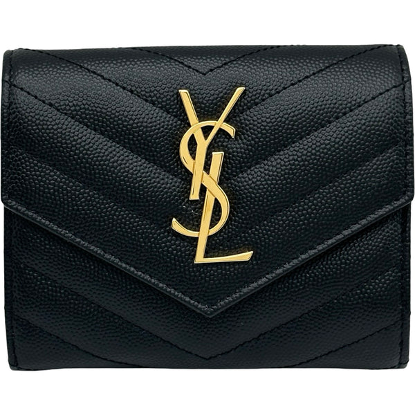 サンローラン SAINT LAURENT モノグラムコンパクトスリーフォールド