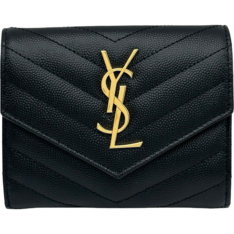 サンローラン SAINT LAURENT モノグラムコンパクトスリーフォールド