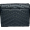 サンローラン SAINT LAURENT モノグラムコンパクトスリーフォールドウォレット 403943 ブラック ゴールド金具 レザー レディース 三つ折り財布