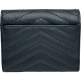 サンローラン SAINT LAURENT モノグラムコンパクトスリーフォールドウォレット 403943 ブラック ゴールド金具 レザー レディース 三つ折り財布