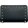 ジミーチュウ JIMMY CHOO SIRELIコンパクトウォレット ブラック シルバー金具 レザー/スタッズ レディース 二つ折り財布