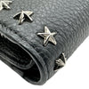 ジミーチュウ JIMMY CHOO SIRELIコンパクトウォレット ブラック シルバー金具 レザー/スタッズ レディース 二つ折り財布