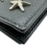 ジミーチュウ JIMMY CHOO GLIFFYカードケース ブラック シルバー金具 レザー/スタッズ レディース カードケース
