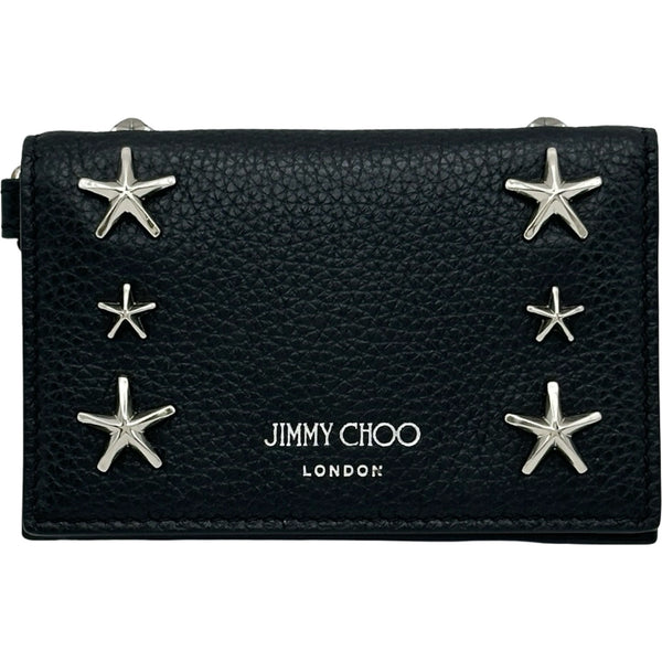 ジミーチュウ JIMMY CHOO GLIFFYカードケース ブラック シルバー金具