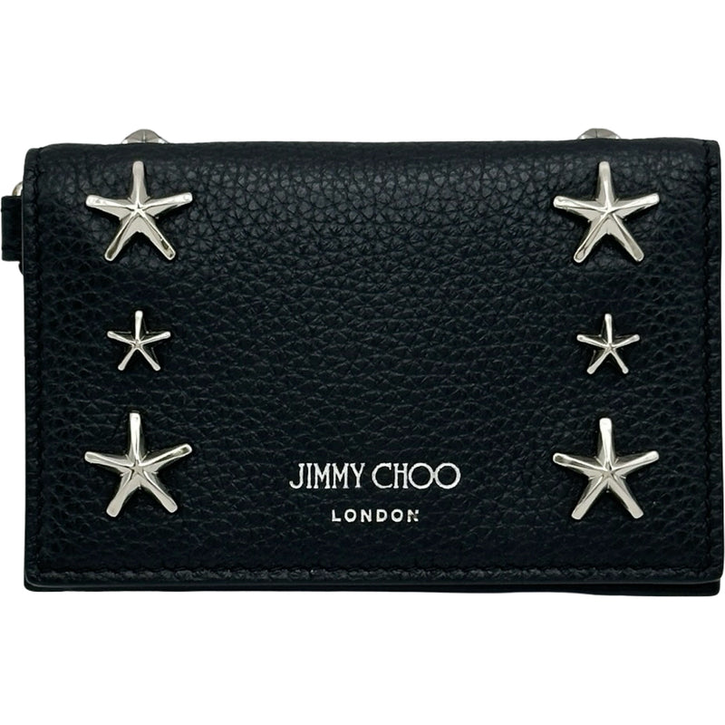ジミーチュウ JIMMY CHOO GLIFFYカードケース ブラック シルバー金具