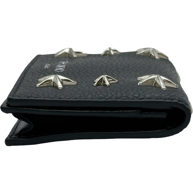 ルル【ジミーチュウ】レザーケース ジミーチュウ JIMMY CHOO GLIFFYカードケース ブラック シルバー金具