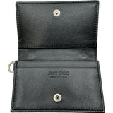 ジミーチュウ JIMMY CHOO GLIFFYカードケース ブラック シルバー金具 レザー/スタッズ レディース カードケース