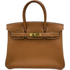 エルメス HERMES バーキン30 □M刻印 ゴールド ゴールド金具 トゴ レディース ハンドバッグ