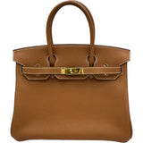 エルメス HERMES バーキン30 □M刻印 ゴールド ゴールド金具 トゴ レディース ハンドバッグ