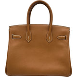 エルメス HERMES バーキン30 □M刻印 ゴールド ゴールド金具 トゴ レディース ハンドバッグ