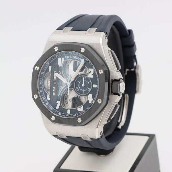 オーデマ・ピゲ AUDEMARS PIGUET ロイヤルオークオフショア トゥールビヨン 26388PO.OO.D027CA.01 Pt950プラチナ 手巻き メンズ 腕時計