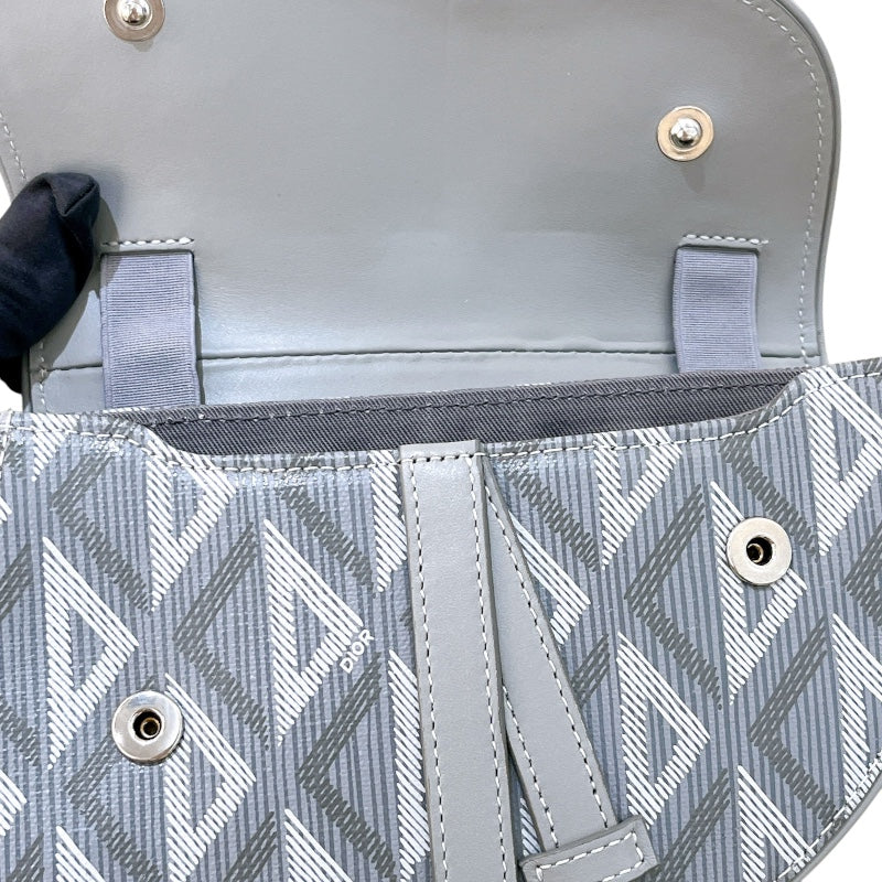クリスチャン・ディオール Christian Dior サドルボディバッグ ライトグレー レザー レディース ボディバッグ