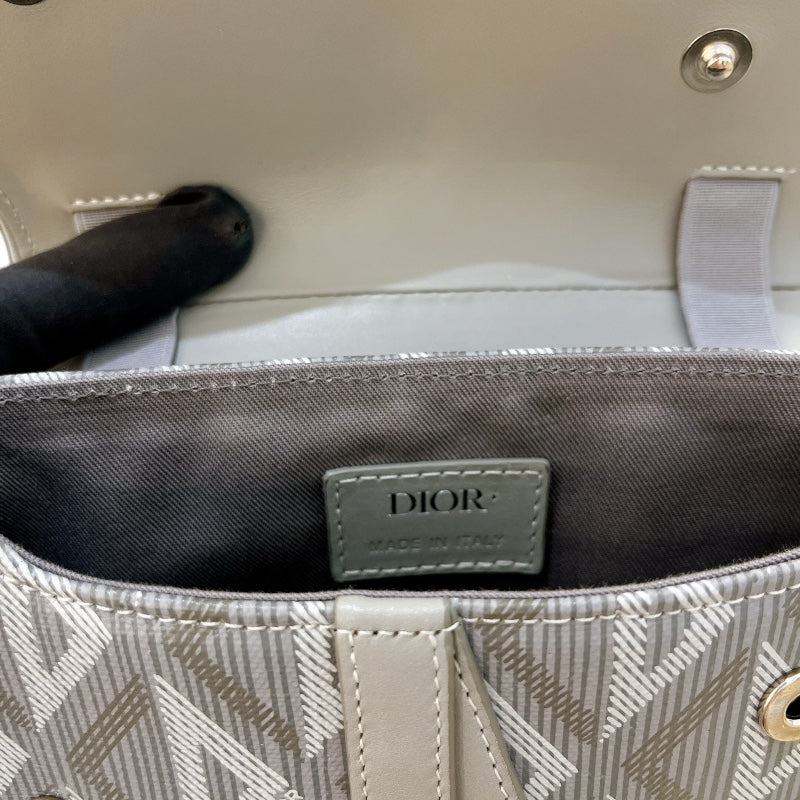 クリスチャン・ディオール Christian Dior サドルボディバッグ ライトグレー レザー レディース ボディバッグ