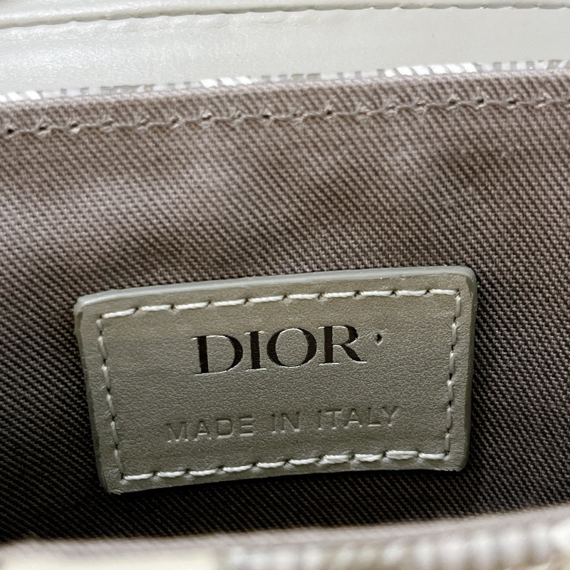 クリスチャン・ディオール Christian Dior サドルボディバッグ ライトグレー レザー レディース ボディバッグ