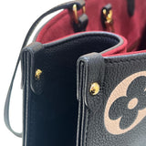 ルイ・ヴィトン LOUIS VUITTON オンザゴーMM M45495 ノワール バイカラー モノグラム･アンプラント レディース トートバッグ