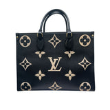ルイ・ヴィトン LOUIS VUITTON オンザゴーMM M45495 ノワール バイカラー モノグラム･アンプラント レディース トートバッグ