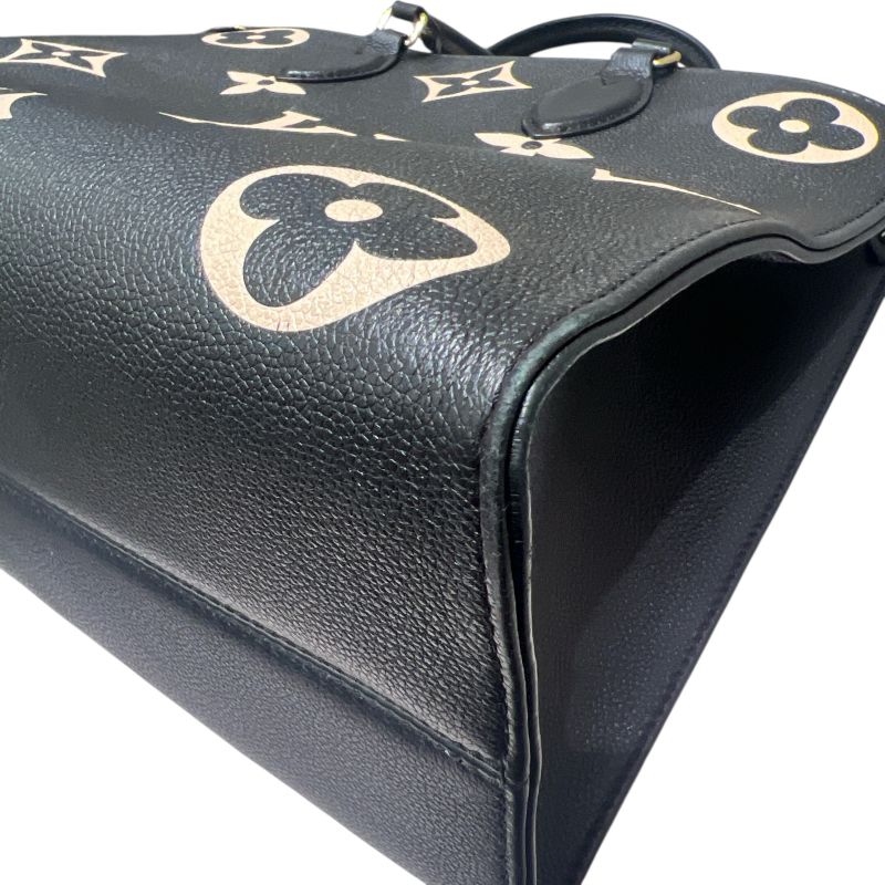ルイ・ヴィトン LOUIS VUITTON オンザゴーMM M45495 ノワール バイカラー モノグラム･アンプラント レディース トートバッグ