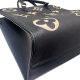 ルイ・ヴィトン LOUIS VUITTON オンザゴーMM M45495 ノワール バイカラー モノグラム･アンプラント レディース トートバッグ