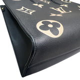 ルイ・ヴィトン LOUIS VUITTON オンザゴーMM M45495 ノワール バイカラー モノグラム･アンプラント レディース トートバッグ