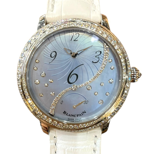 ブランパン BLANCPAIN レディバード ブルーシェル 3650A-3554L-58B ブルーシェル K18WG 自動巻き レディース 腕時計