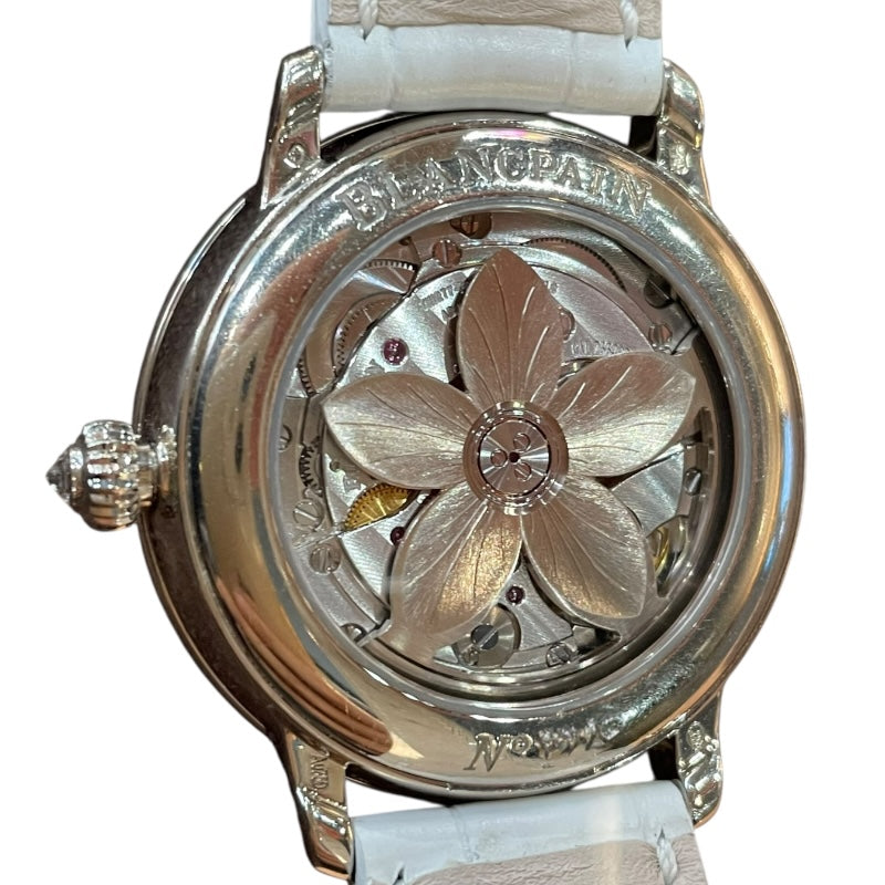 ブランパン BLANCPAIN レディバード ブルーシェル 3650A-3554L-58B ブルーシェル K18WG 自動巻き レディース 腕時計