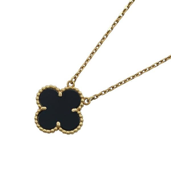 ヴァンクリーフ＆アーペル Van Cleef & Arpels ヴィンテージアルハンブラ オニキス ネックレス ゴールド Au750 ジュエリー