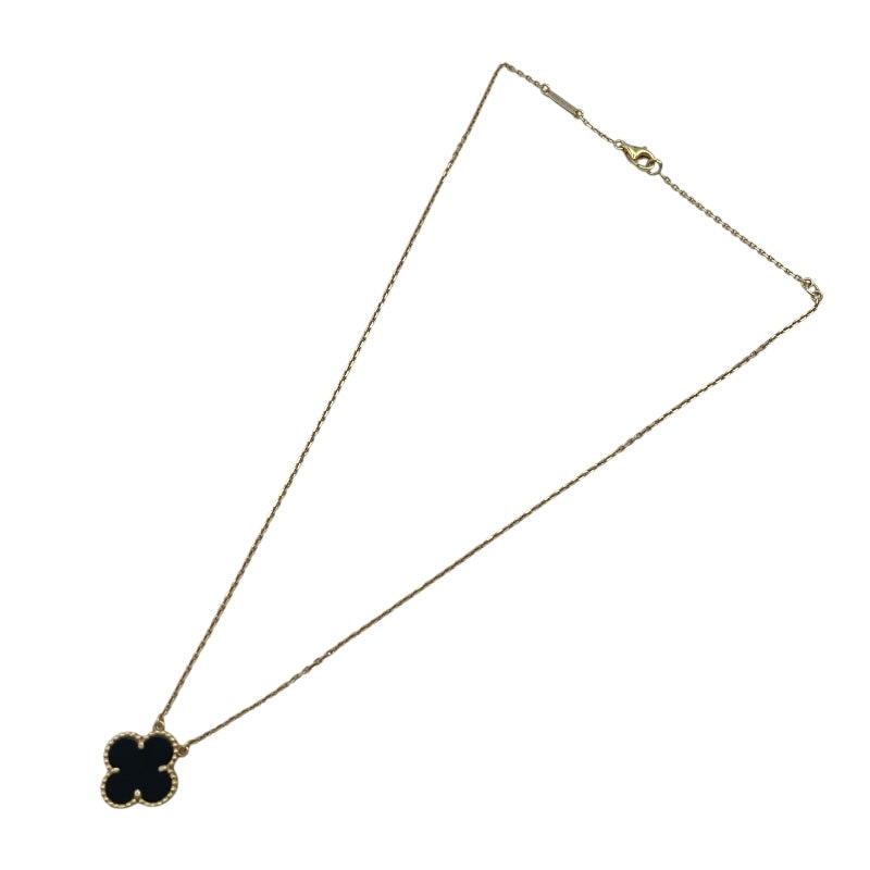 ヴァンクリーフ＆アーペル Van Cleef & Arpels ヴィンテージアルハンブラ オニキス ネックレス ゴールド Au750 ジュエリー