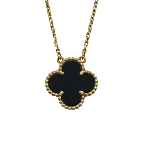 ヴァンクリーフ＆アーペル Van Cleef & Arpels ヴィンテージアルハンブラ オニキス ネックレス ゴールド Au750 ジュエリー