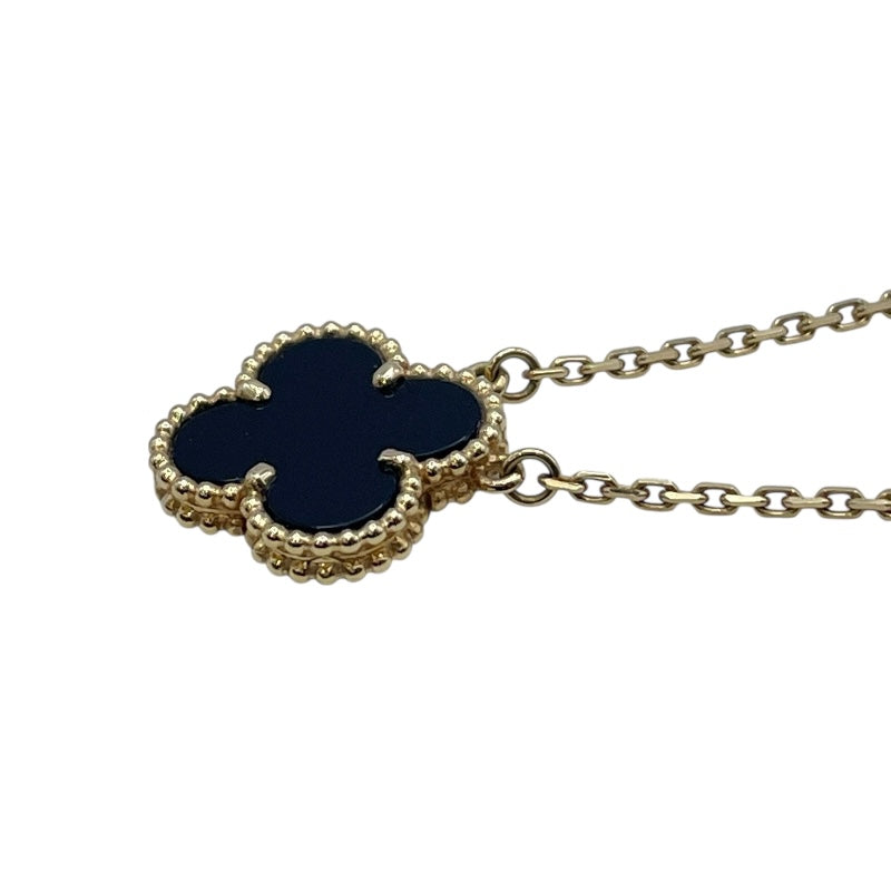 ヴァンクリーフ＆アーペル Van Cleef & Arpels ヴィンテージアルハンブラ オニキス ネックレス ゴールド Au750 ジュエリー