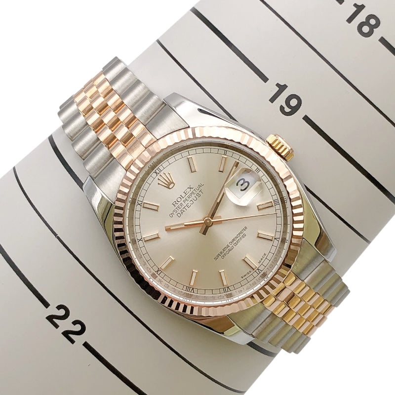 ロレックス ROLEX デイトジャスト36 116231 PG×SS メンズ 腕時計