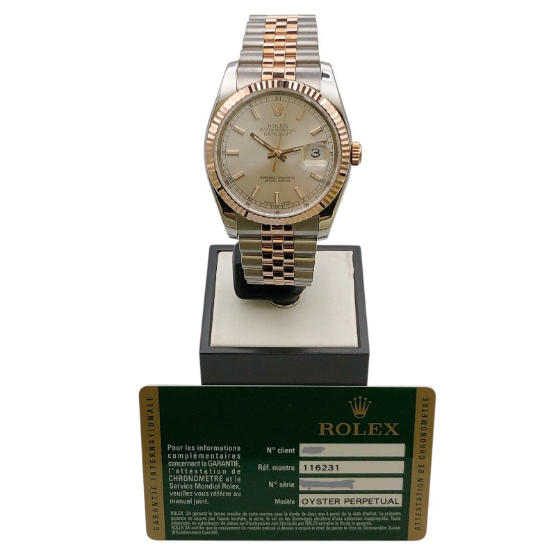 ロレックス ROLEX デイトジャスト36 116231 PG×SS メンズ 腕時計